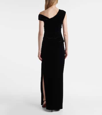 Vestido de fiesta Ettore de terciopelo fruncido | SIR