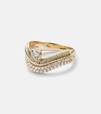 Bague Anjelica en or 14 ct et diamants | Stone and Strand