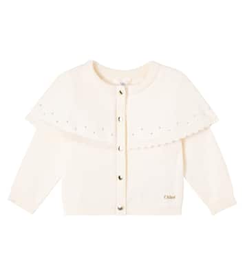Baby - Cardigan in cotone e lana con decorazioni | Chloé Kids
