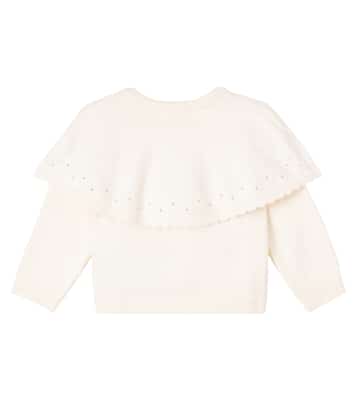 Baby - Cardigan in cotone e lana con decorazioni | Chloé Kids