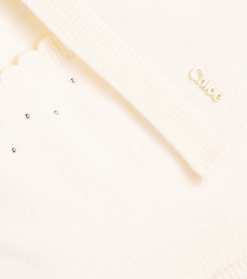 Baby - Cardigan in cotone e lana con decorazioni | Chloé Kids