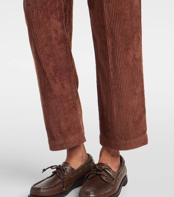 Cotton corduroy wide-leg pants | Brunello Cucinelli