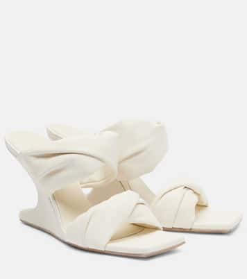 Twisted Cantilever 80 leather mules | Rick Owens