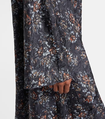 Floral ruffled midi dress | Ganni