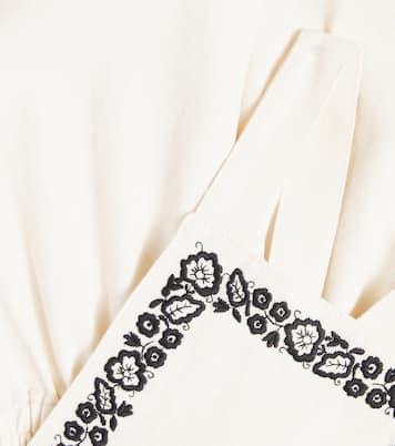 Tamara embroidered denim overalls  | The New Society