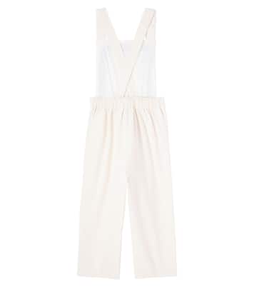 Tamara embroidered denim overalls  | The New Society