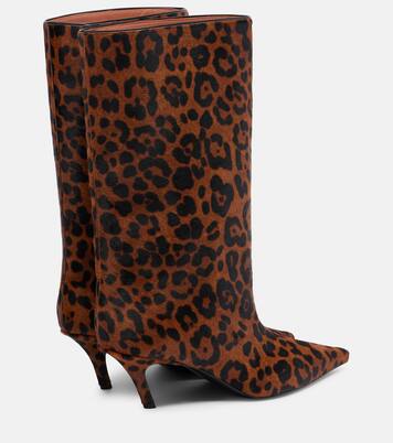 Botines Fiona 60 de pelo de becerro estampados | Amina Muaddi