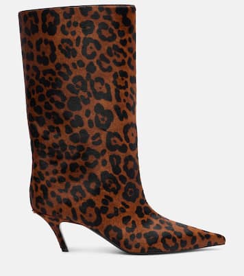 Botines Fiona 60 de pelo de becerro estampados | Amina Muaddi