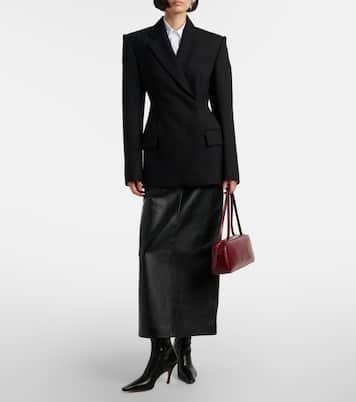 Jamie 80 leather ankle boots | Amina Muaddi