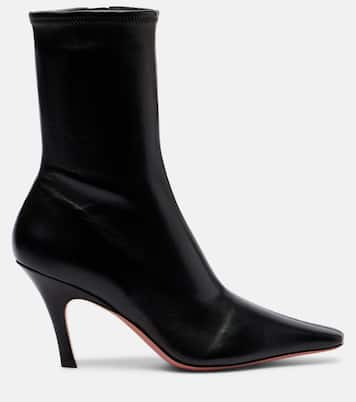 Jamie 80 leather ankle boots | Amina Muaddi