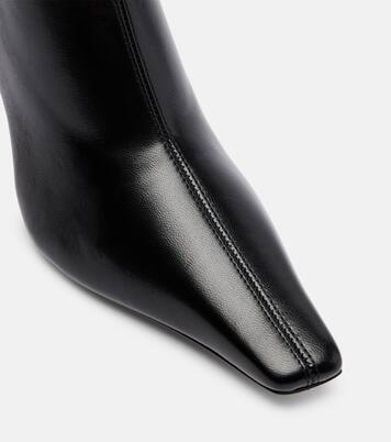 Jamie 80 leather ankle boots | Amina Muaddi