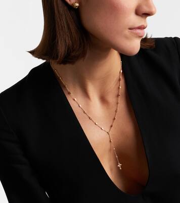 Halskette Cross aus 14kt Gelbgold mit Diamanten | Sydney Evan