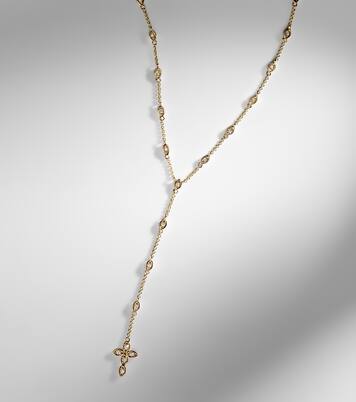 Halskette Cross aus 14kt Gelbgold mit Diamanten | Sydney Evan