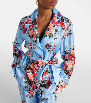 Floral belted silk blouse | Dolce&Gabbana