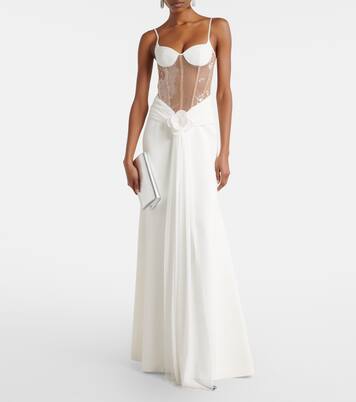 Abito bustier con paillettes | David Koma