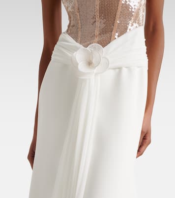 Abito bustier con paillettes | David Koma