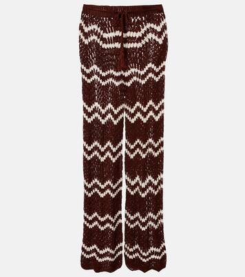 Crochet cotton straight pants | Anna Kosturova