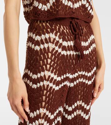 Crochet cotton straight pants | Anna Kosturova