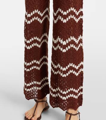 Crochet cotton straight pants | Anna Kosturova