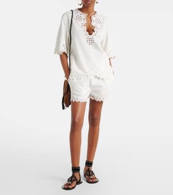 Balyme embroidered cotton shorts | Marant Etoile