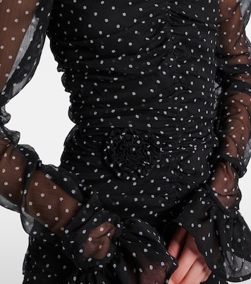 Vestido corto Torana fruncido con lunares | Rotate