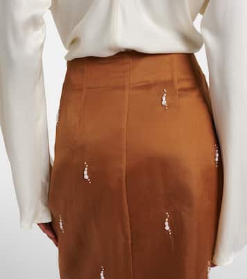 Embellished silk organza midi skirt | Róhe