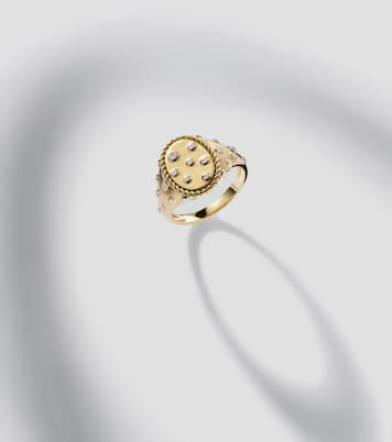 Bague Plumetis en or 9 ct et diamants | Yvonne Léon