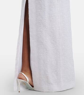 Sposa - Abito lungo Robin in jacquard con stampa floreale | Markarian