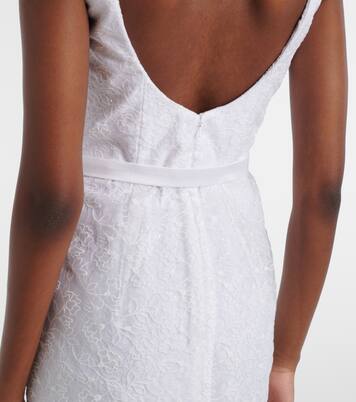 Sposa - Abito lungo Robin in jacquard con stampa floreale | Markarian