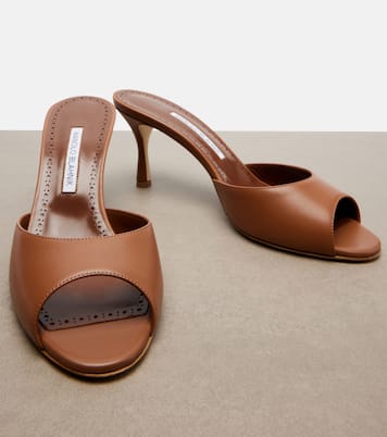 Pantoletten Jada aus Leder | Manolo Blahnik