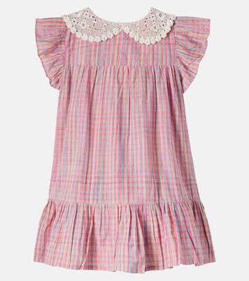 Vaina checked cotton shirt dress | Louise Misha