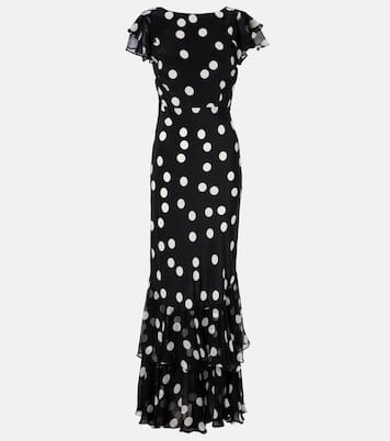 Robe de cocktail Ordinia en soie à pois | Rixo