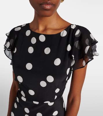 Robe de cocktail Ordinia en soie à pois | Rixo