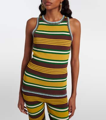 Clover knitted striped tank top | Alémais