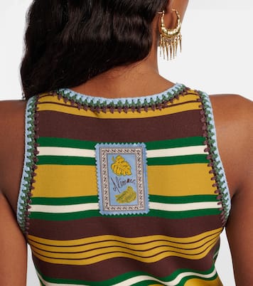 Clover knitted striped tank top | Alémais