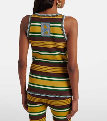 Clover knitted striped tank top | Alémais