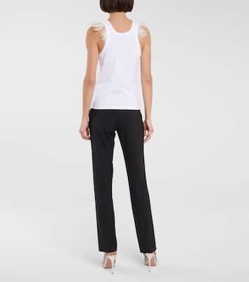 Top aus Baumwolle mit Federn | Christopher Kane