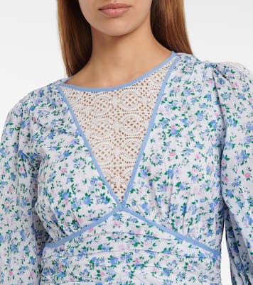 Marquise floral cotton minidress | LoveShackFancy