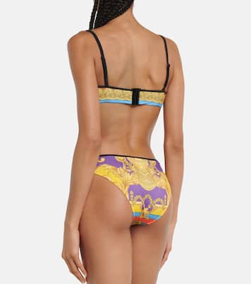 Top de bikini balconette estampado | Versace