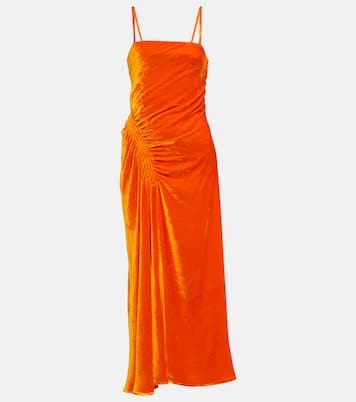 Ruched velvet midi dress | Proenza Schouler