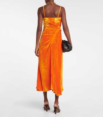 Ruched velvet midi dress | Proenza Schouler