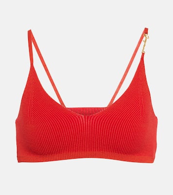 Top cropped Pralu in maglia a coste | Jacquemus
