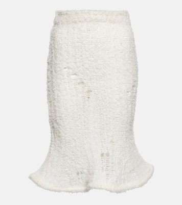 Jupe midi en laine mélangée | Acne Studios