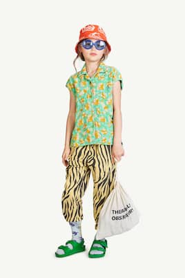 Elephant zebra-print cotton pants | The Animals Observatory