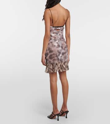 Sequin-embellished cutout minidress | Nensi Dojaka