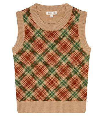 Maple wool sweater vest | Caramel