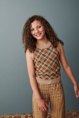 Maple wool sweater vest | Caramel