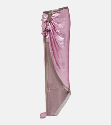 Gonna lunga Edfu in chiffon | Rick Owens