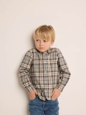 Daho checked cotton shirt | Bonpoint