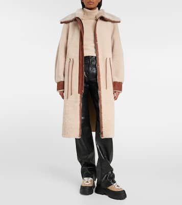 Gritt suede-trimmed shearling coat | Bogner